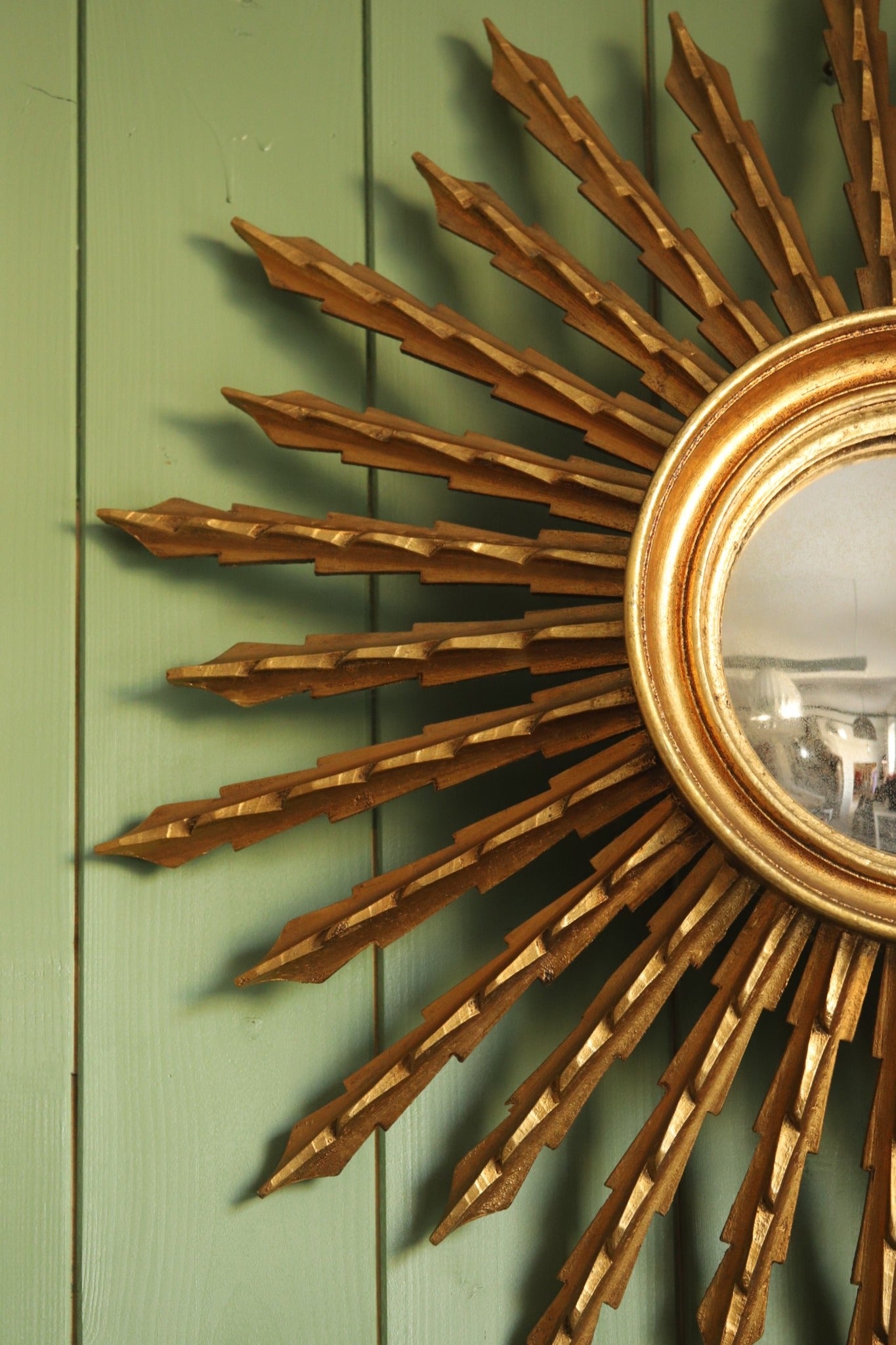 Antique sun mirror