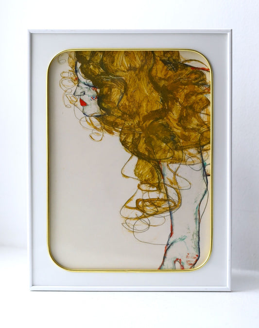 Egon Schiele repro valges raamis