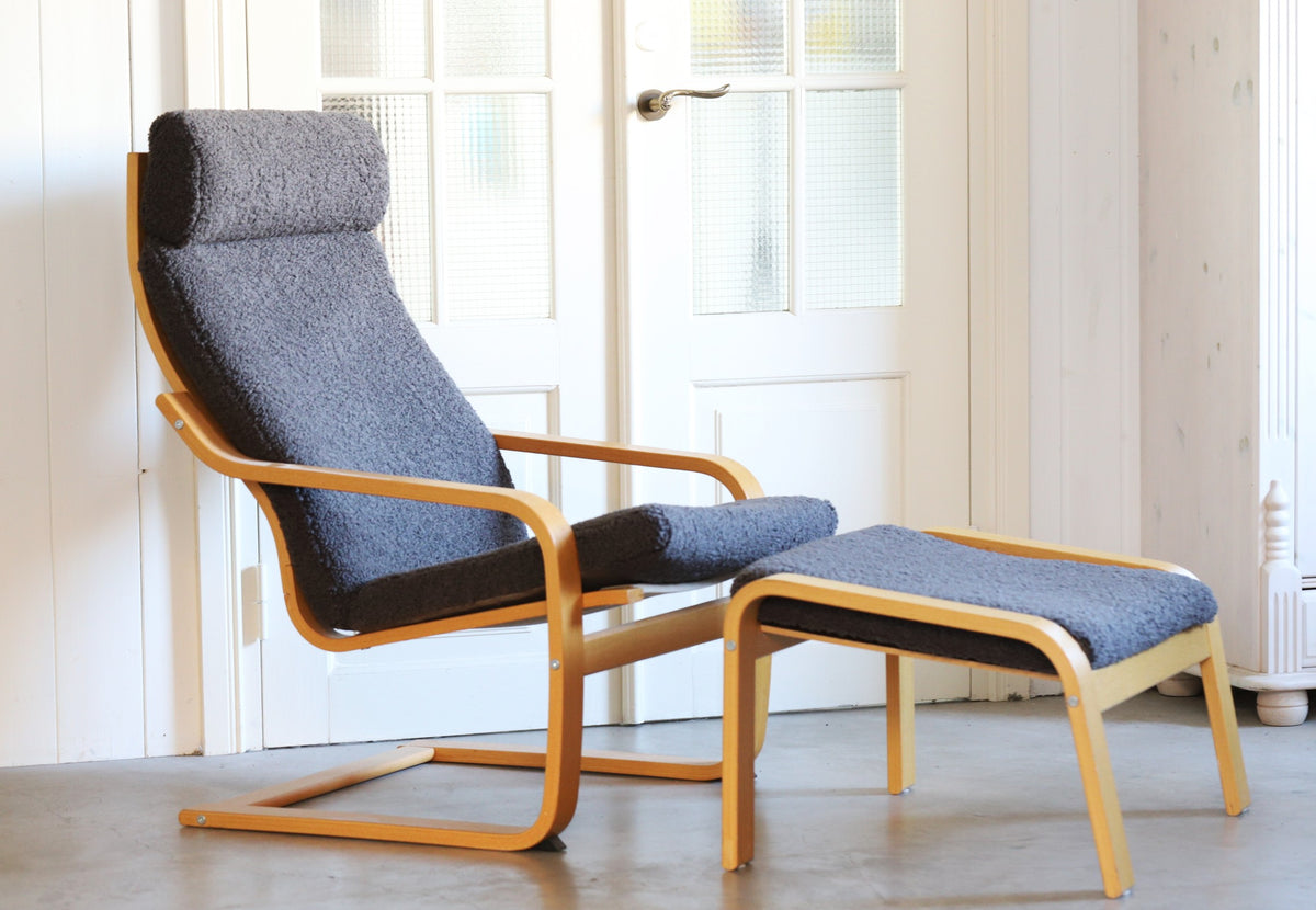 Ikea Poäng tugitool jalatoega/ saare spooniga