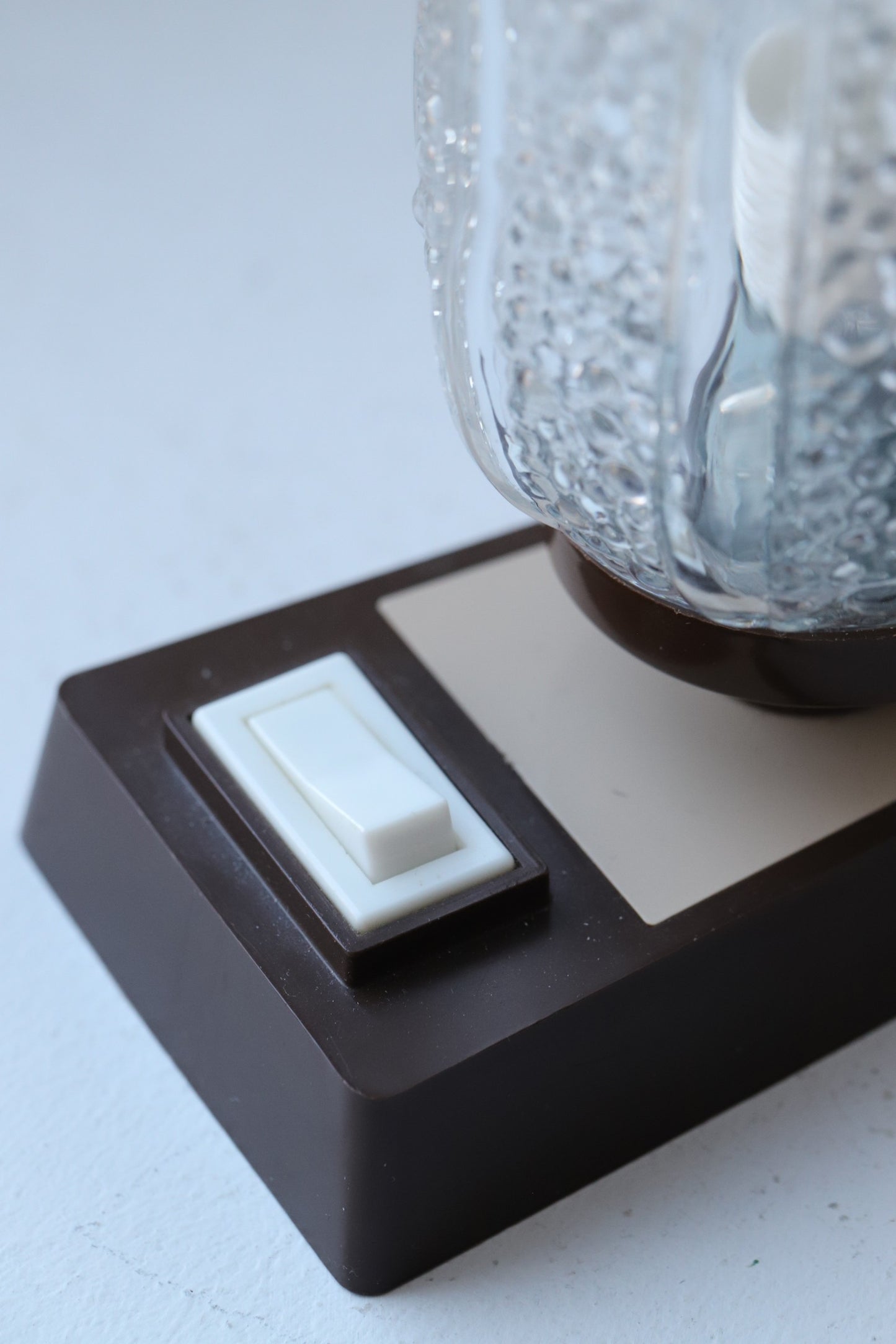 Vintage klaasist laualampide paar