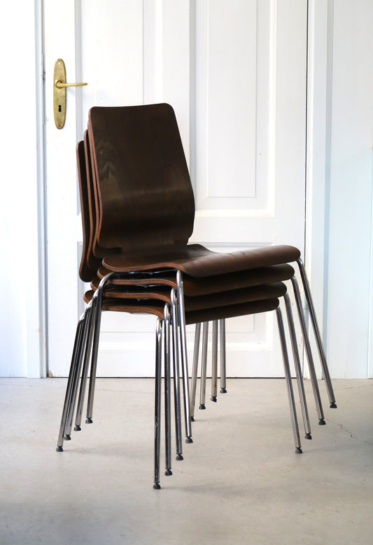 Ikea Gilbert Stackable kroomitud jalgadega söögitoolide komplekt/ 1990