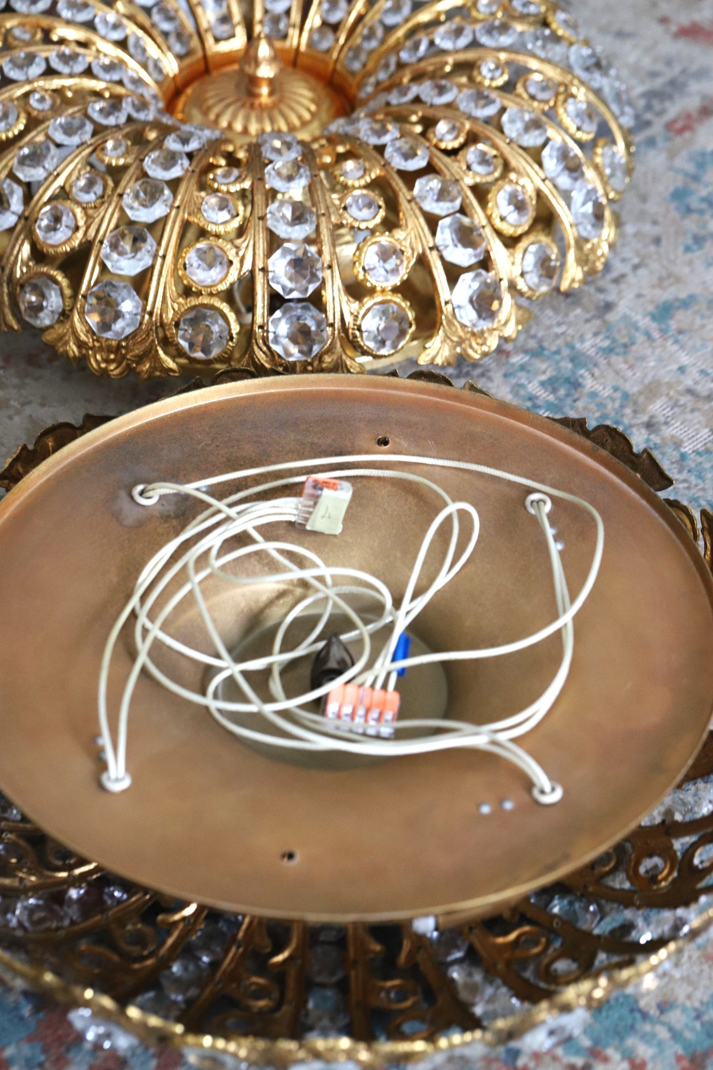 Kristallidega vintage laeplafoon/ 1960/ disainer Peris Androu